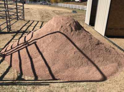 Granite Crusher Fines! 8 tons Granite Crusher Fines delivered for inside a new shelter for Alpacas. Alpacas, Llamas and Pack Animals